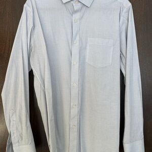 J. Crew Men's Gray/white Checkered Dress Shirt